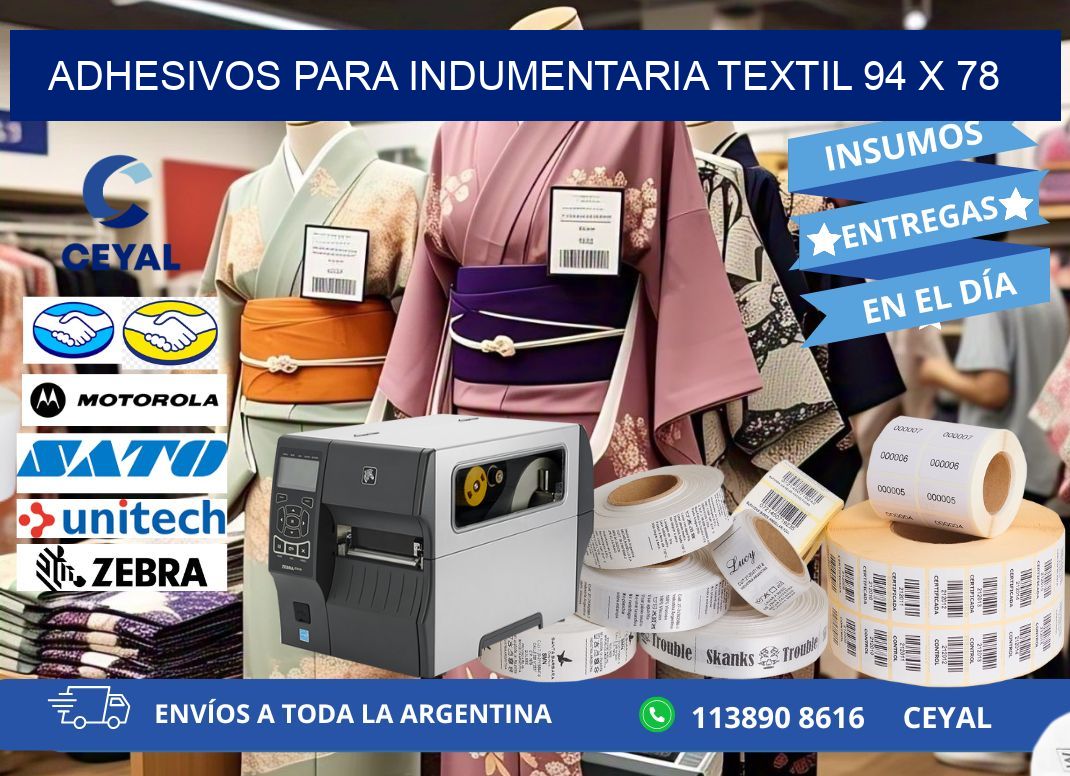 ADHESIVOS PARA INDUMENTARIA TEXTIL 94 x 78