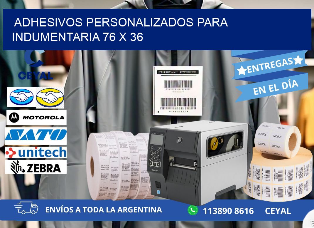 ADHESIVOS PERSONALIZADOS PARA INDUMENTARIA 76 x 36