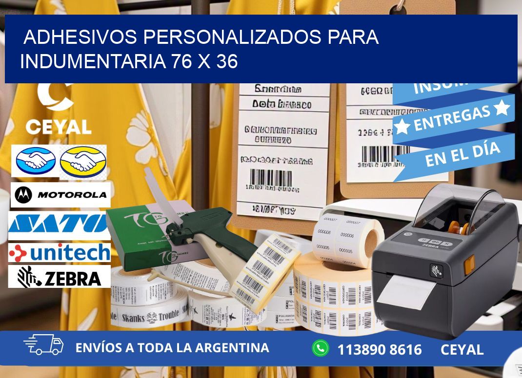 ADHESIVOS PERSONALIZADOS PARA INDUMENTARIA 76 x 36