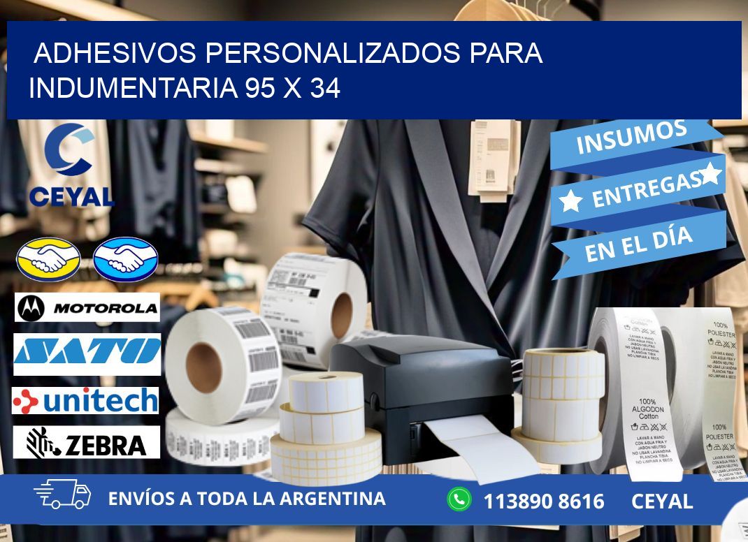 ADHESIVOS PERSONALIZADOS PARA INDUMENTARIA 95 x 34