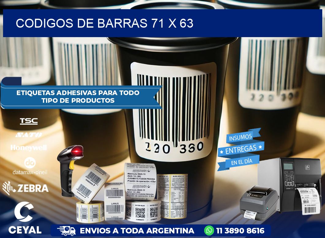 CODIGOS DE BARRAS 71 x 63