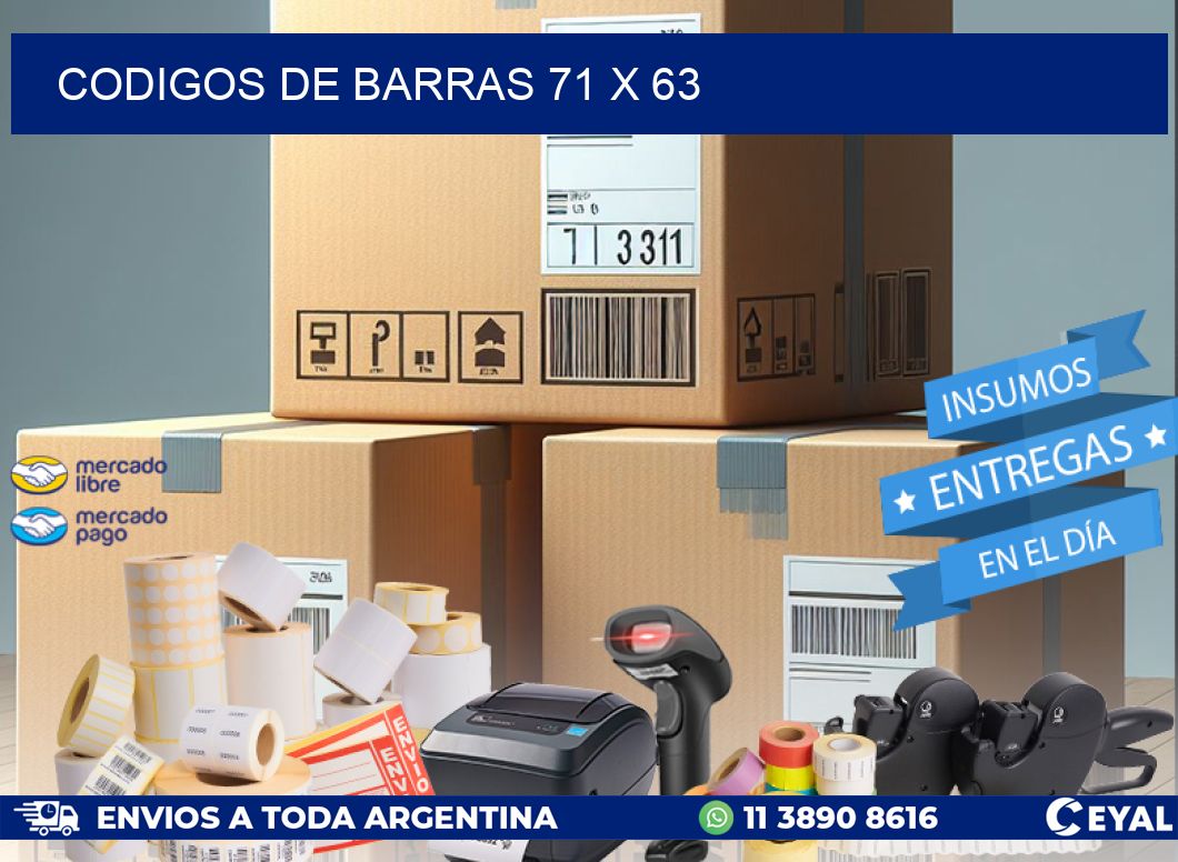 CODIGOS DE BARRAS 71 x 63