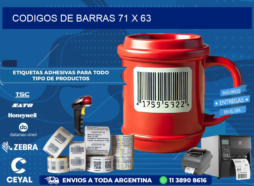 CODIGOS DE BARRAS 71 x 63