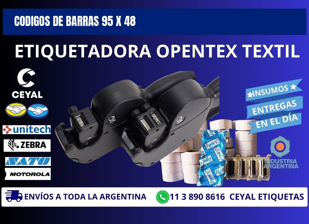 CODIGOS DE BARRAS 95 x 48