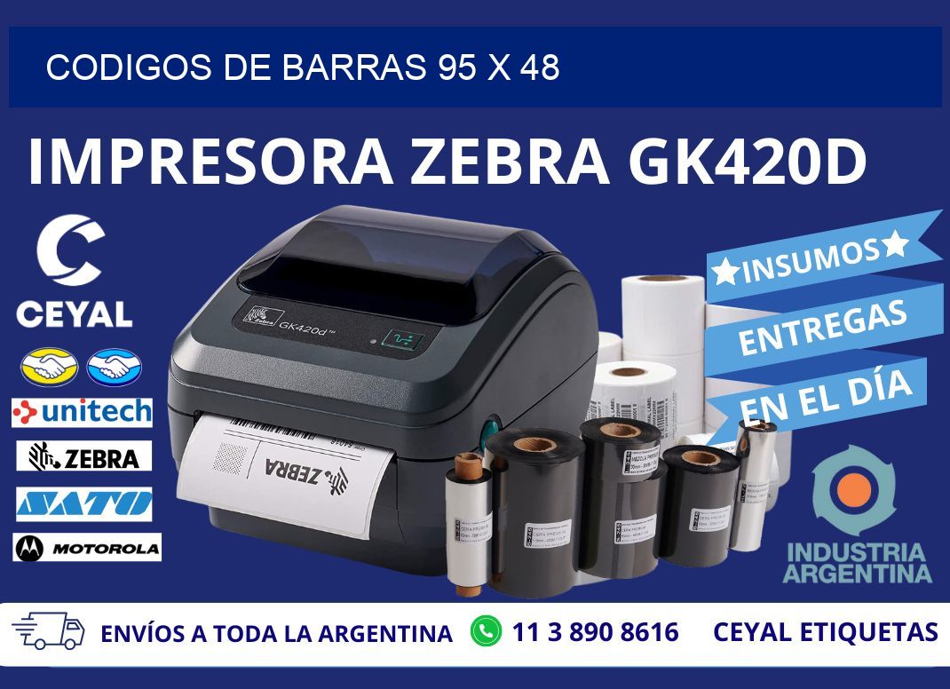 CODIGOS DE BARRAS 95 x 48