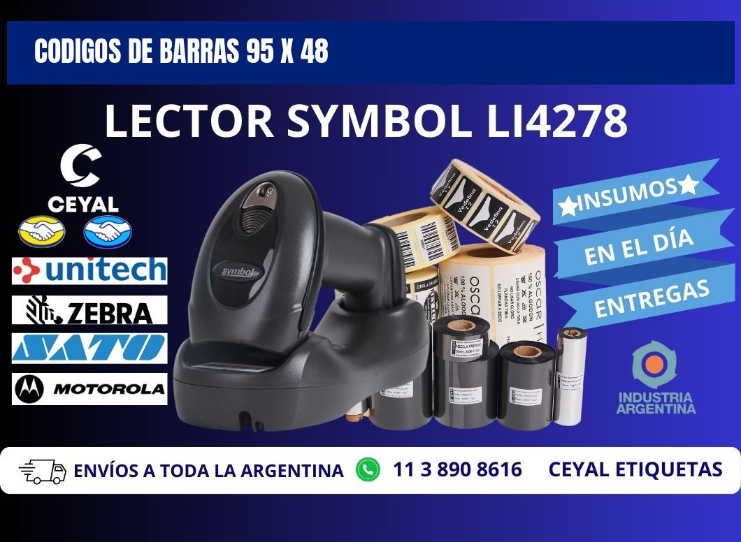 CODIGOS DE BARRAS 95 x 48