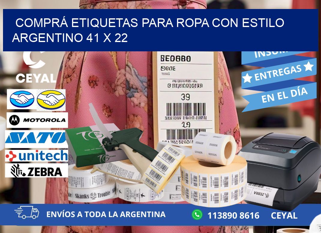 COMPRÁ ETIQUETAS PARA ROPA CON ESTILO ARGENTINO 41 x 22