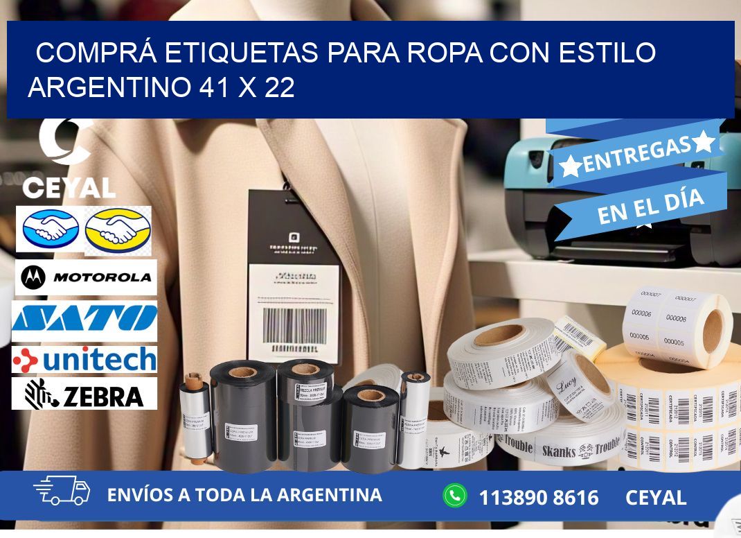 COMPRÁ ETIQUETAS PARA ROPA CON ESTILO ARGENTINO 41 x 22