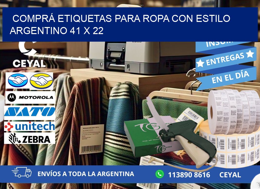 COMPRÁ ETIQUETAS PARA ROPA CON ESTILO ARGENTINO 41 x 22