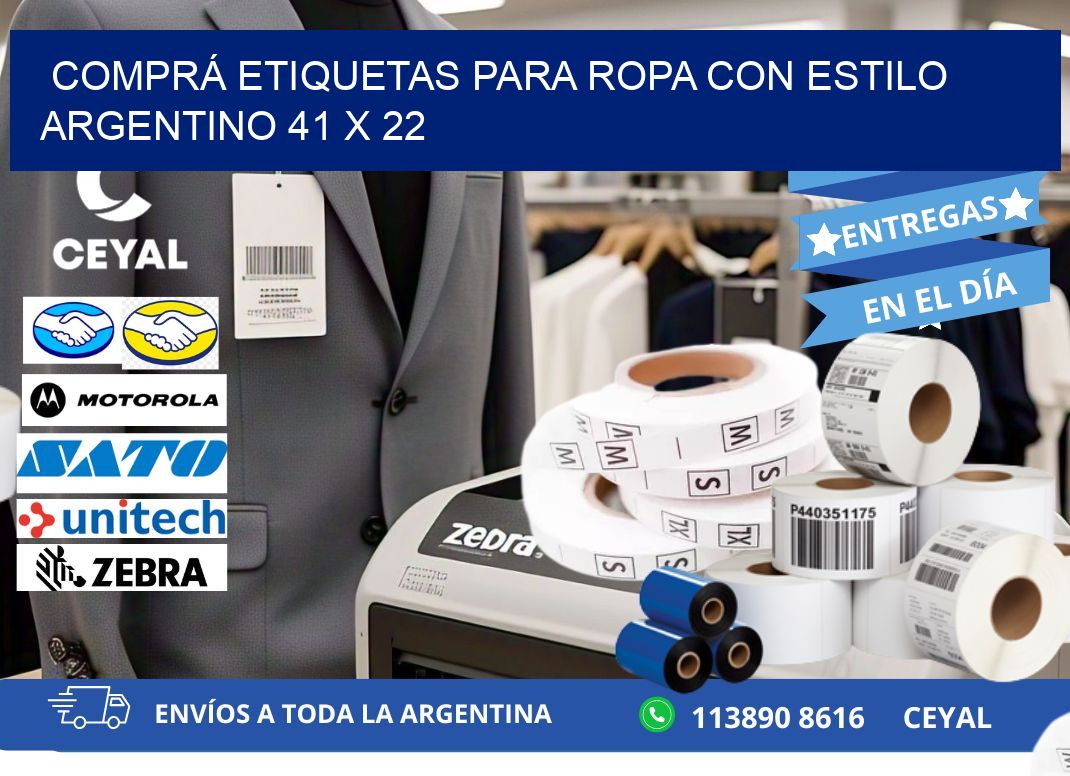 COMPRÁ ETIQUETAS PARA ROPA CON ESTILO ARGENTINO 41 x 22