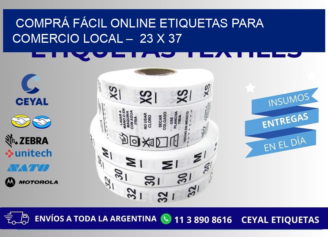 COMPRÁ FÁCIL ONLINE ETIQUETAS PARA COMERCIO LOCAL –  23 x 37