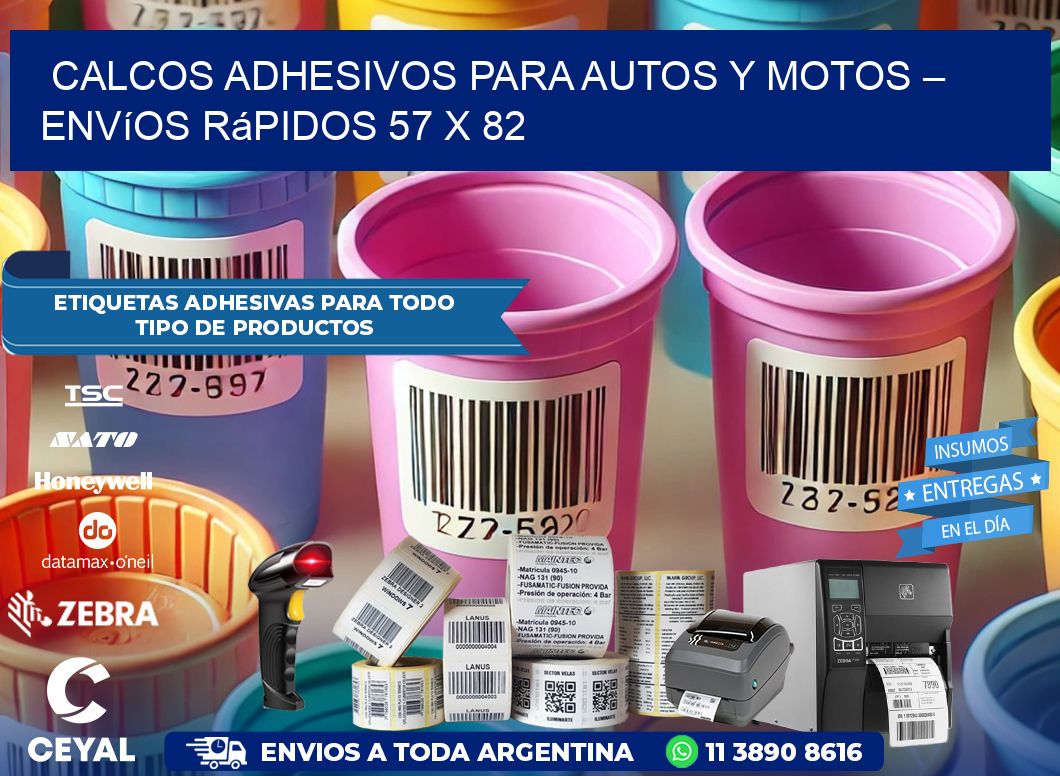 Calcos Adhesivos para Autos y Motos – Envíos Rápidos 57 x 82