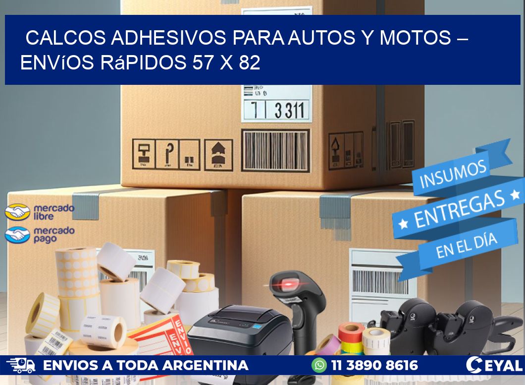 Calcos Adhesivos para Autos y Motos – Envíos Rápidos 57 x 82