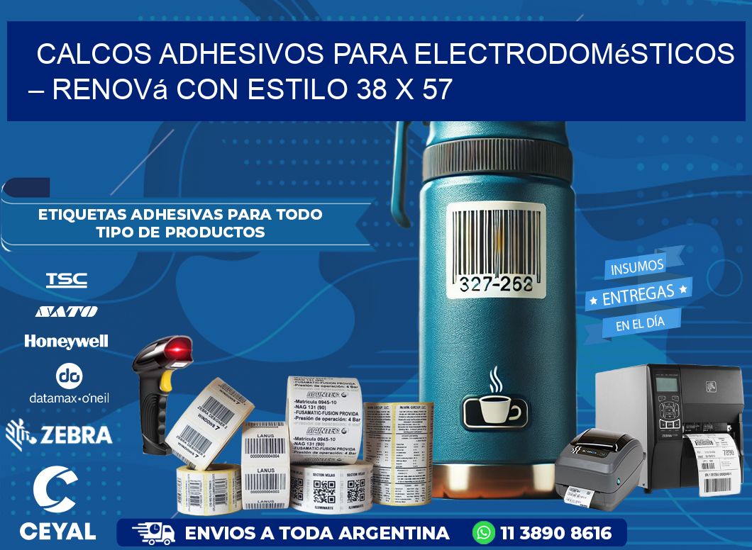 Calcos Adhesivos para Electrodomésticos – Renová con Estilo 38 x 57