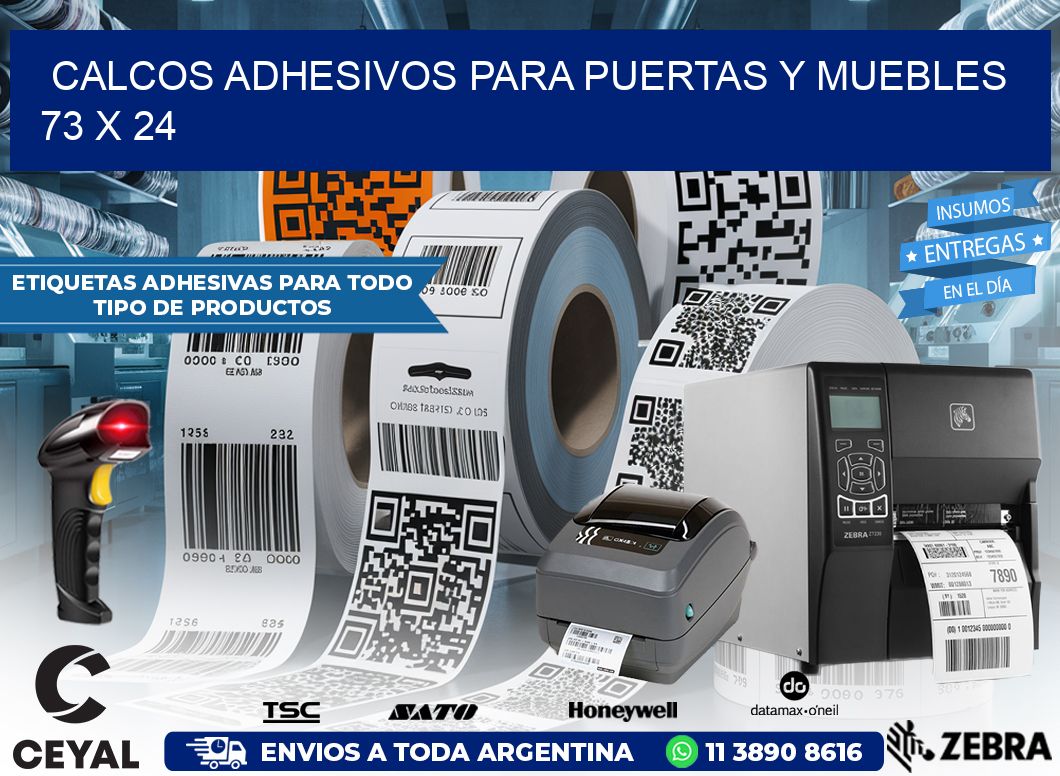Calcos Adhesivos para Puertas y Muebles  73 x 24