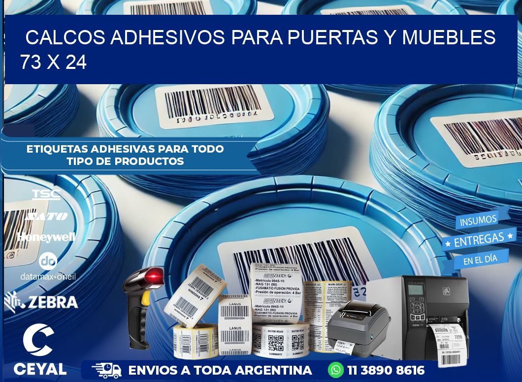 Calcos Adhesivos para Puertas y Muebles  73 x 24
