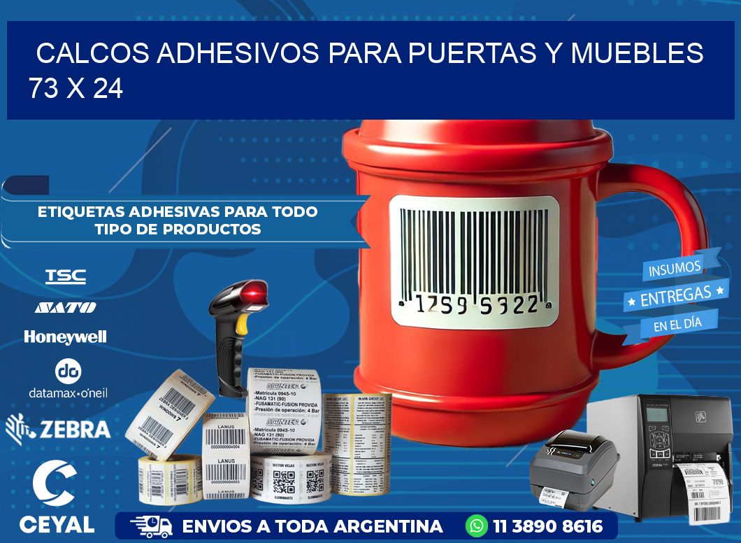 Calcos Adhesivos para Puertas y Muebles  73 x 24