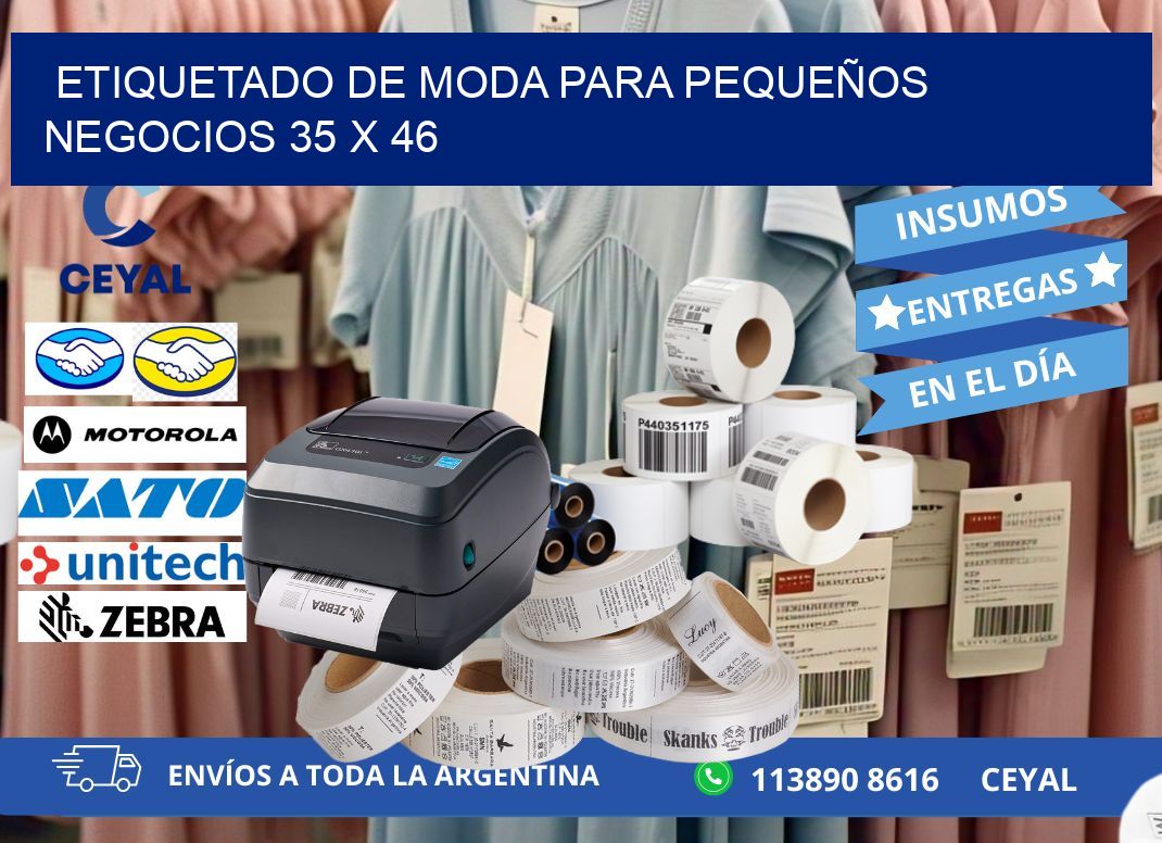 ETIQUETADO DE MODA PARA PEQUEÑOS NEGOCIOS 35 x 46
