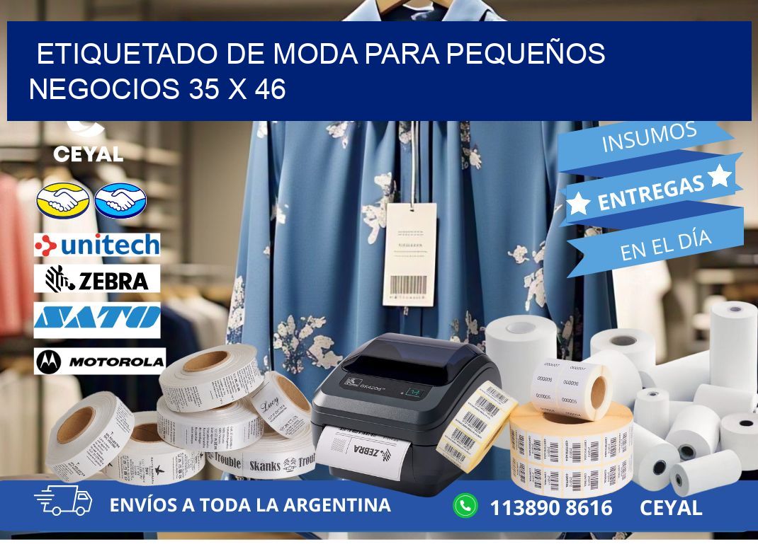 ETIQUETADO DE MODA PARA PEQUEÑOS NEGOCIOS 35 x 46