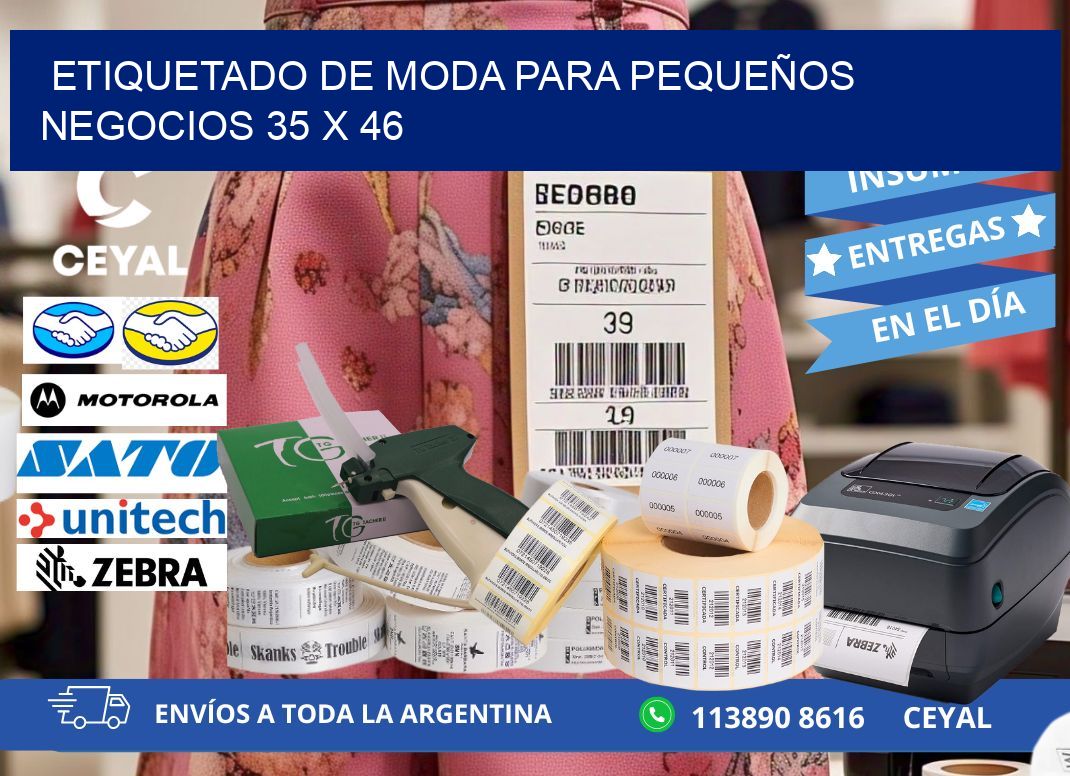 ETIQUETADO DE MODA PARA PEQUEÑOS NEGOCIOS 35 x 46