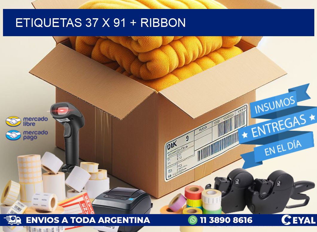 ETIQUETAS 37 x 91 + RIBBON