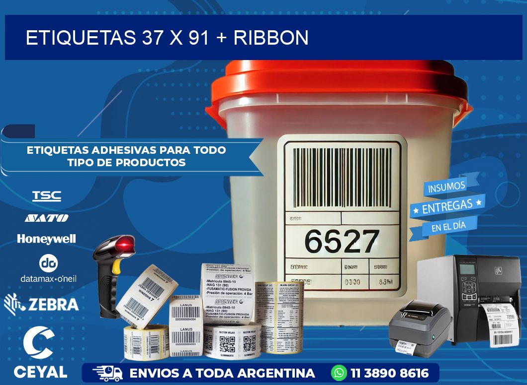 ETIQUETAS 37 x 91 + RIBBON