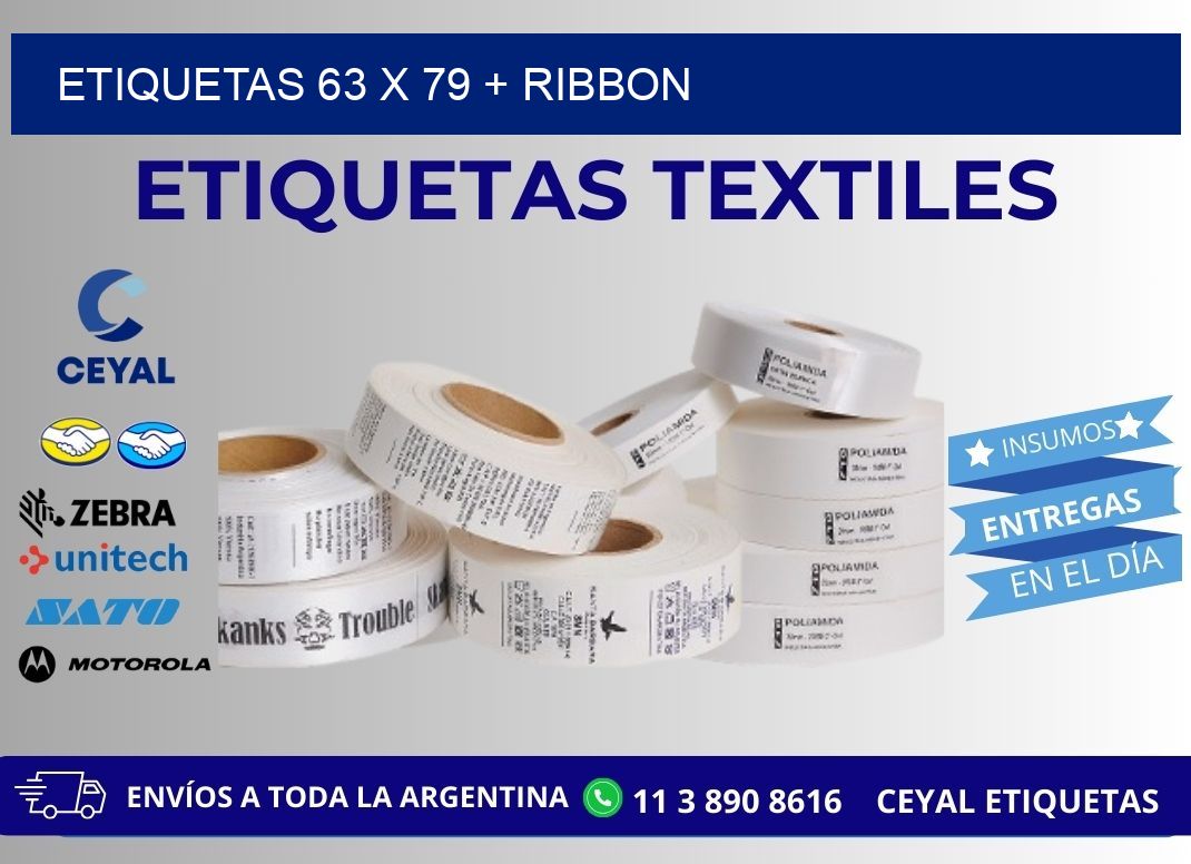 ETIQUETAS 63 x 79 + RIBBON