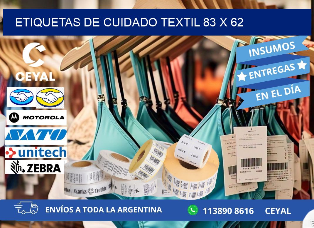 ETIQUETAS DE CUIDADO TEXTIL 83 x 62