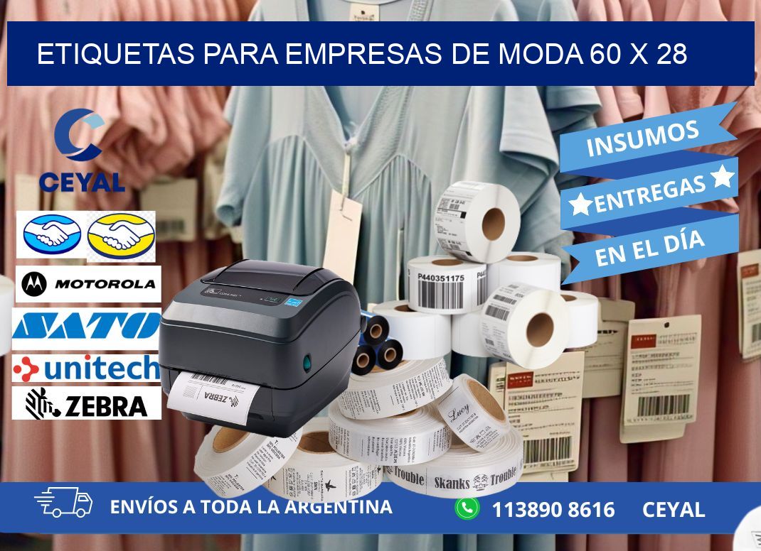 ETIQUETAS PARA EMPRESAS DE MODA 60 x 28