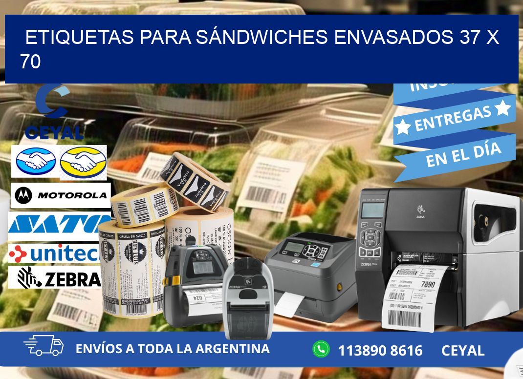 ETIQUETAS PARA SÁNDWICHES ENVASADOS 37 x 70