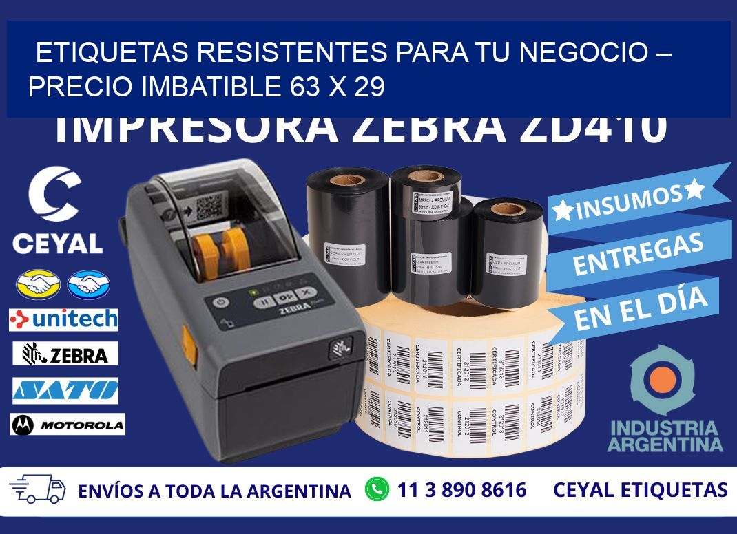 ETIQUETAS RESISTENTES PARA TU NEGOCIO – PRECIO IMBATIBLE 63 x 29