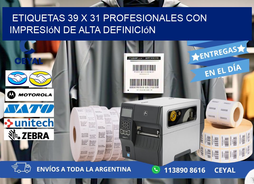 Etiquetas 39 x 31 Profesionales con Impresión de Alta Definición