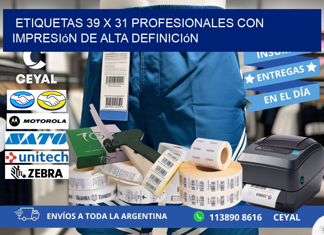 Etiquetas 39 x 31 Profesionales con Impresión de Alta Definición