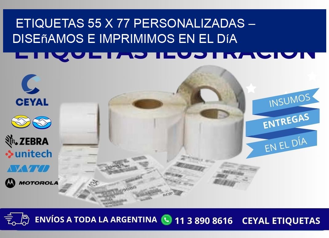 Etiquetas 55 x 77 Personalizadas – Diseñamos e Imprimimos en el Día