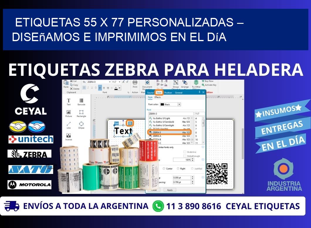 Etiquetas 55 x 77 Personalizadas – Diseñamos e Imprimimos en el Día