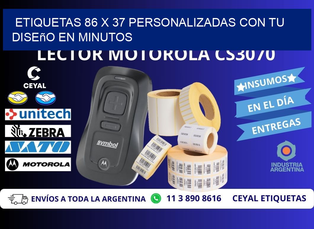 Etiquetas 86 x 37 Personalizadas con Tu Diseño en Minutos