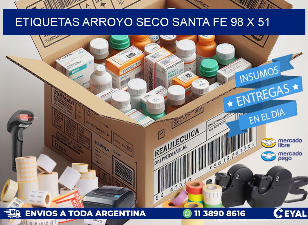 Etiquetas Arroyo Seco Santa Fe 98 x 51