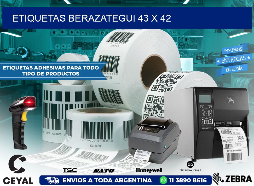 Etiquetas Berazategui 43 x 42