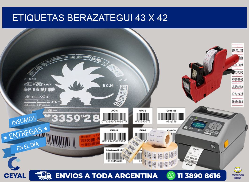 Etiquetas Berazategui 43 x 42
