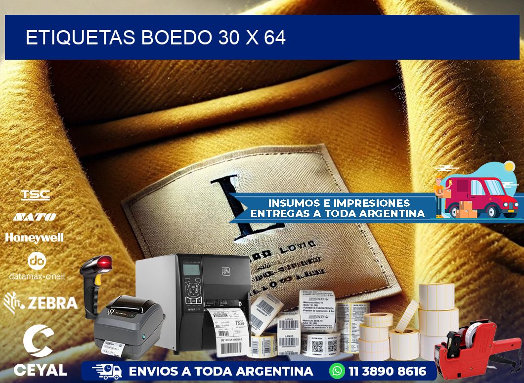 Etiquetas Boedo 30 x 64