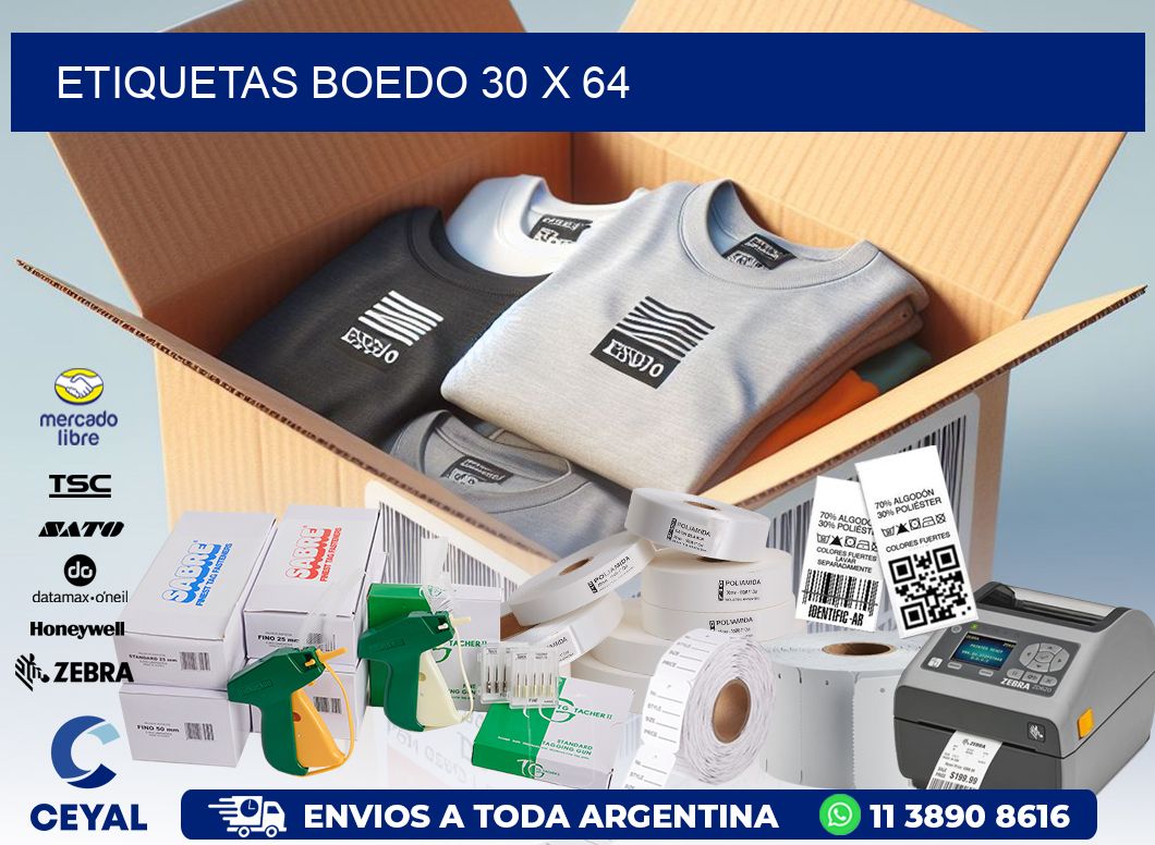 Etiquetas Boedo 30 x 64