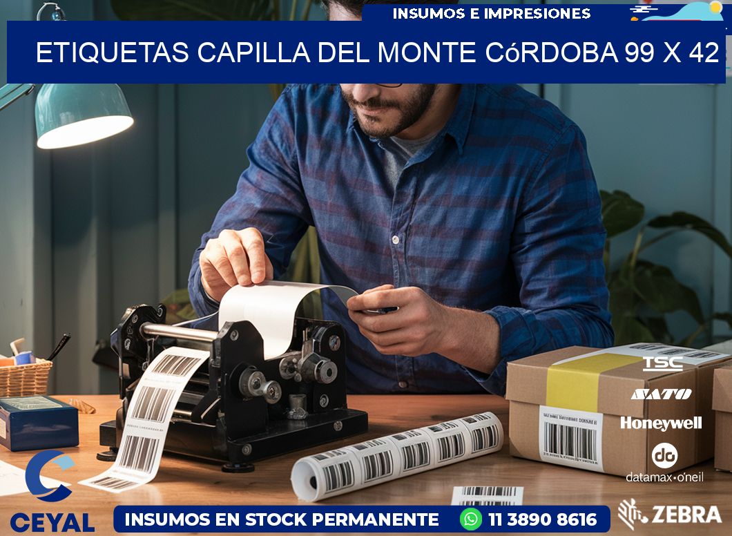 Etiquetas Capilla del Monte Córdoba 99 x 42