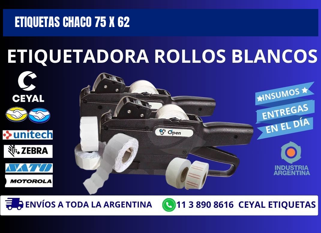 Etiquetas Chaco 75 x 62
