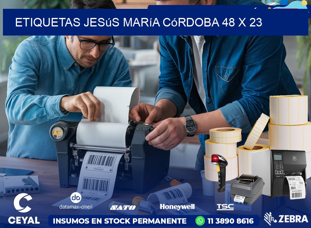 Etiquetas Jesús María Córdoba 48 x 23