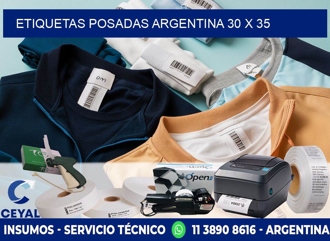 Etiquetas Posadas Argentina 30 x 35