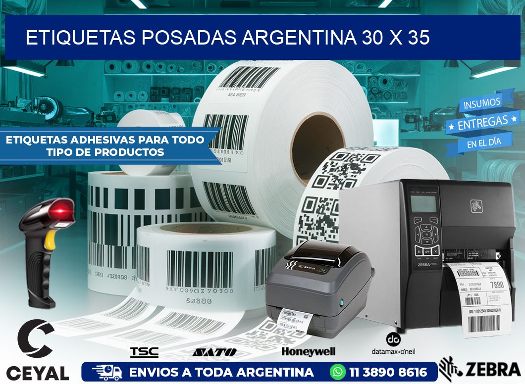 Etiquetas Posadas Argentina 30 x 35