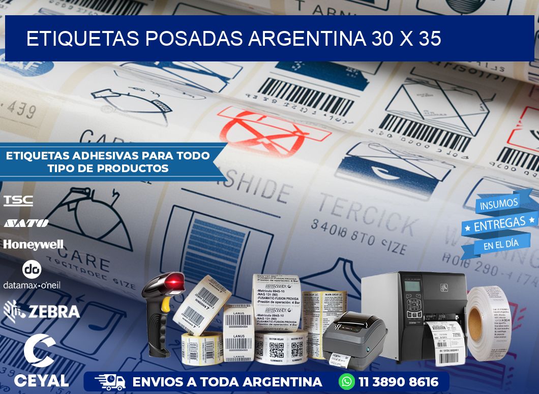 Etiquetas Posadas Argentina 30 x 35