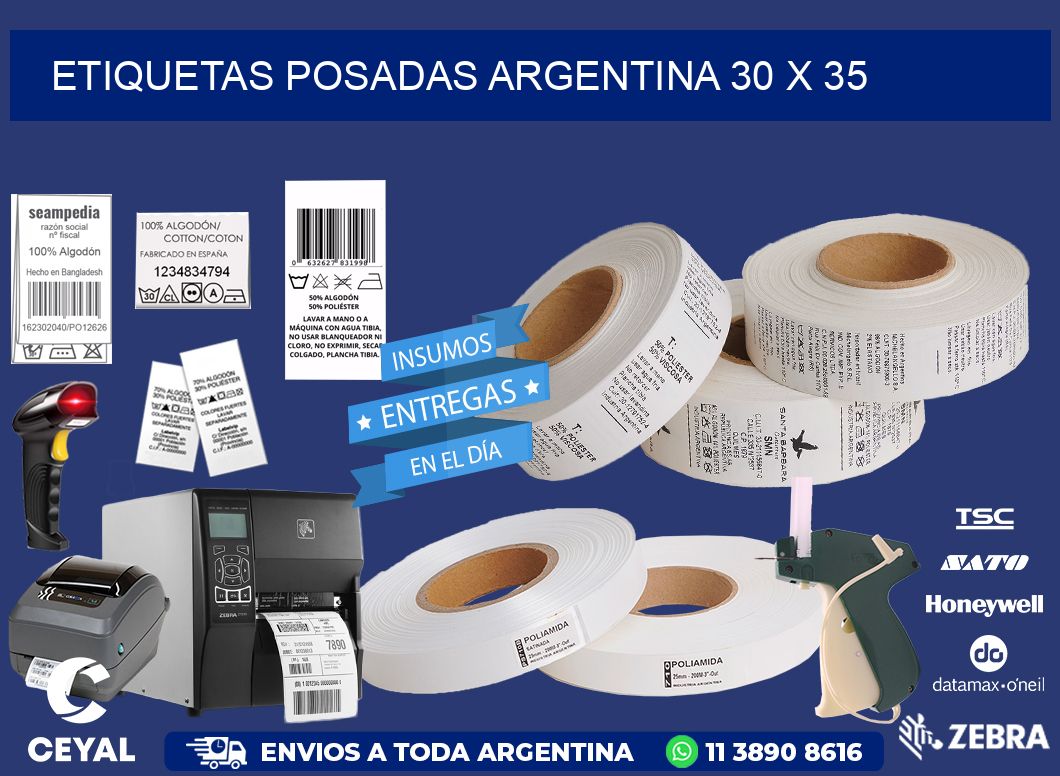 Etiquetas Posadas Argentina 30 x 35