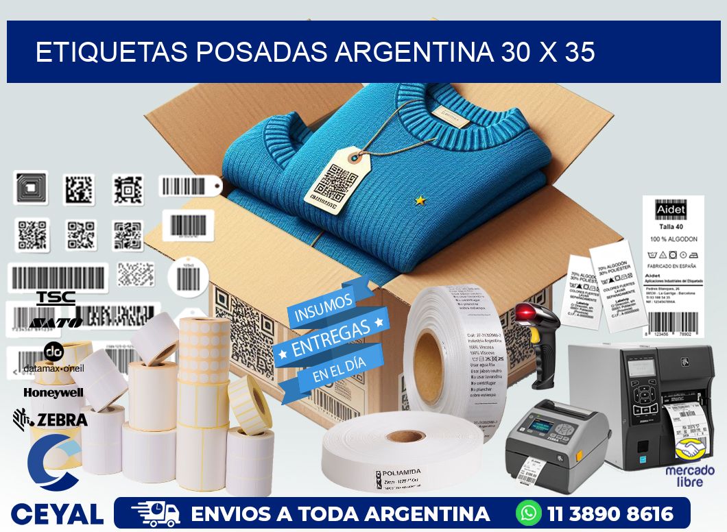 Etiquetas Posadas Argentina 30 x 35