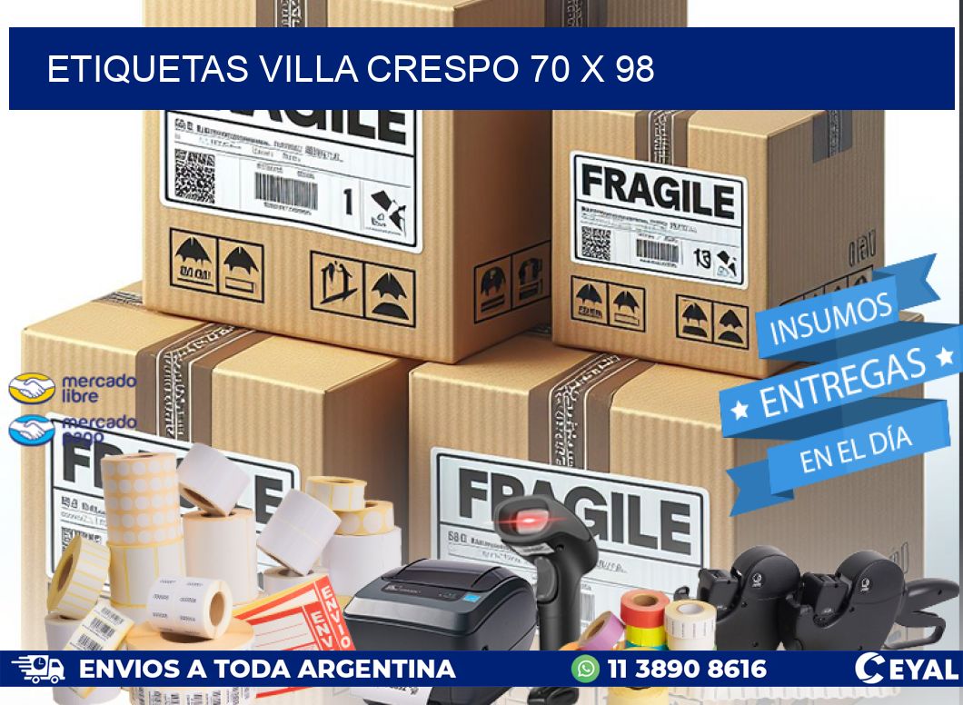 Etiquetas Villa Crespo 70 x 98